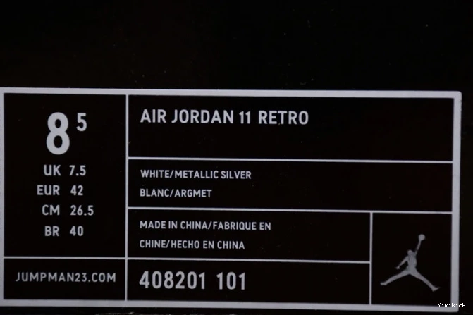 408201- Popular 1376 retro anniversary jordan air 11 silver 0520
